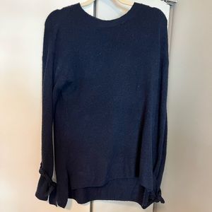 Halogen tunic with bell sleeves navy